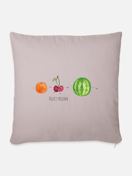 Fruit Friend - Sofakissenbezug 45 x 45 cm - helles Taupe