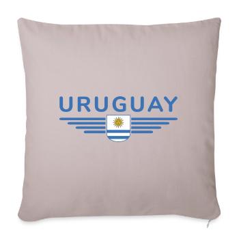 Uruguay T-Shirt – Perfect for Fans - Sofa pillowcase 17,3'' x 17,3'' (45 x 45 cm) - light taupe - Front