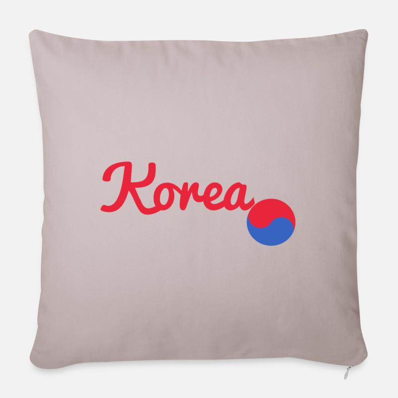 Korea red - Sofakissenbezug 45 x 45 cm - helles Taupe