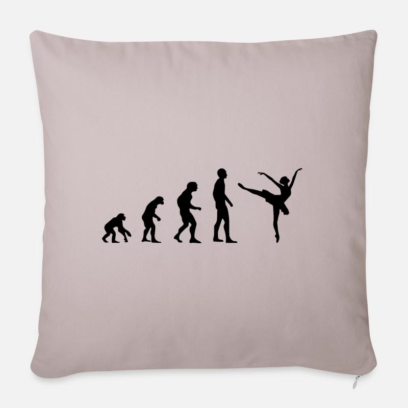 Ballerina Tänzer Ballett Evolution Geschenk - Sofakissenbezug 45 x 45 cm - helles Taupe