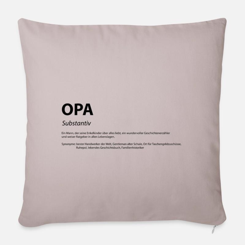 Wort Definition Opa Geschenk Idee - Sofakissenbezug 45 x 45 cm - helles Taupe