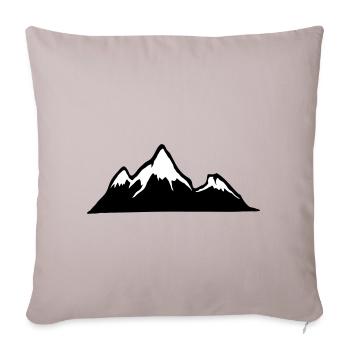 Mountains, Alps, mountain, hiking - Sofa pillowcase 17,3'' x 17,3'' (45 x 45 cm) - light taupe - Front