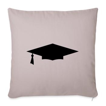 diploma hat icon 12 - Sofa pillowcase 17,3'' x 17,3'' (45 x 45 cm) - light taupe - Front