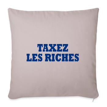 taxez les riches - Housse de coussin décorative 45 x 45 cm - taupe clair - Devant