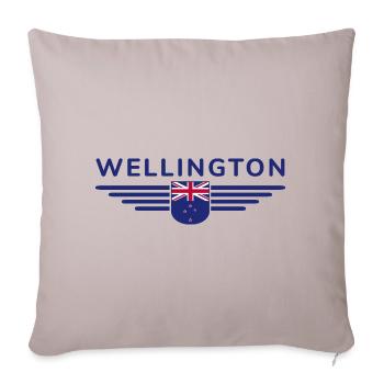 T-shirt Wellington pour les fans néo-zélandais - Housse de coussin décorative 45 x 45 cm - taupe clair - Devant