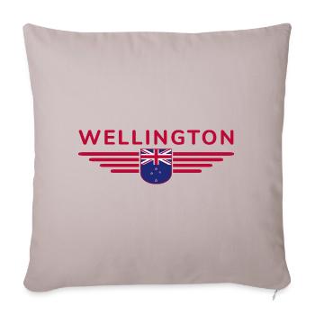 T-shirt Wellington pour les fans néo-zélandais - Housse de coussin décorative 45 x 45 cm - taupe clair - Devant
