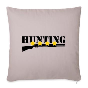 Chasse - Chasseur - Housse de coussin décorative 45 x 45 cm - taupe clair - Devant