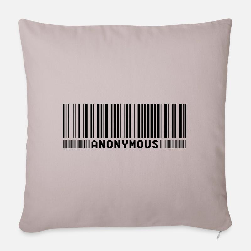 Anonymous Barcode - We are legion - Shirt - Sofakissenbezug 45 x 45 cm - helles Taupe