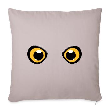 two shining eyes of an owl - Sofa pillowcase 17,3'' x 17,3'' (45 x 45 cm) - light taupe - Front