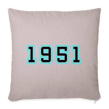 1951 Year Birthday - Sofa pillowcase 17,3'' x 17,3'' (45 x 45 cm) - light taupe - Front