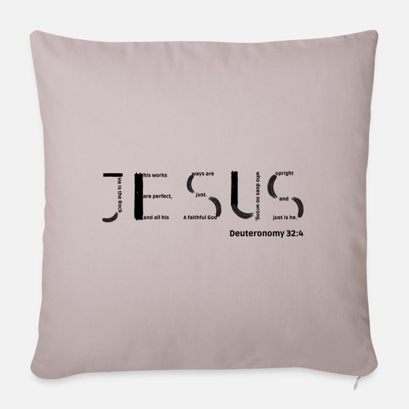 Jesus - Sofakissenbezug 45 x 45 cm - helles Taupe