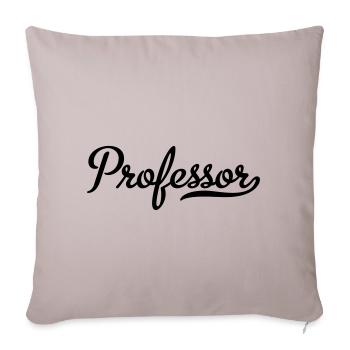 Professeur - Housse de coussin décorative 45 x 45 cm - taupe clair - Devant