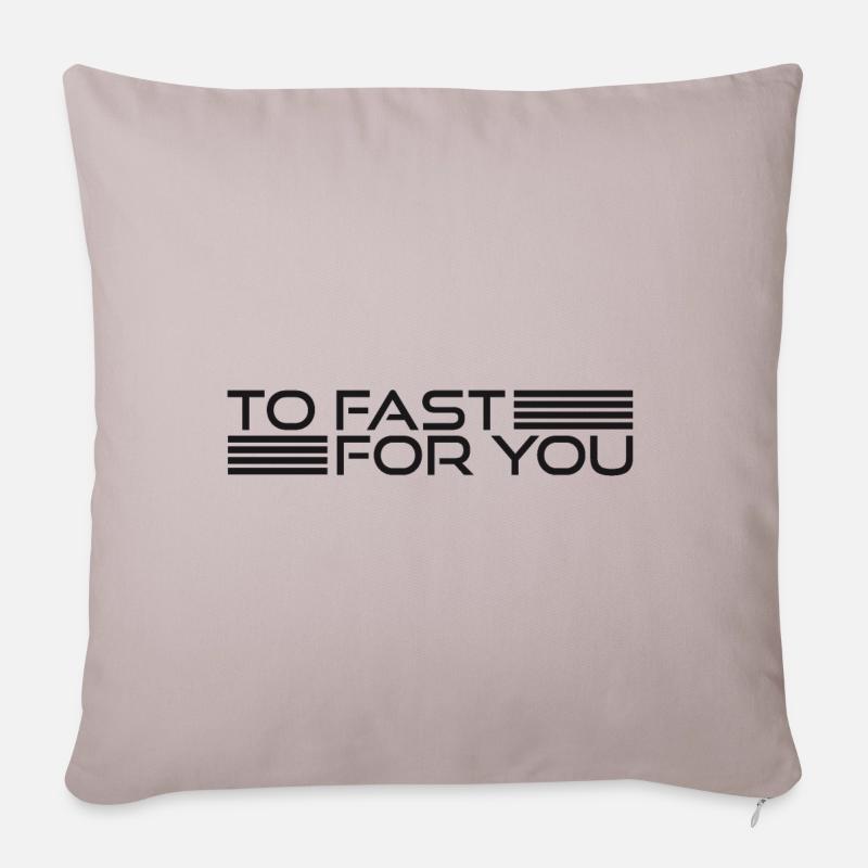 TO FAST FOR YOU - Sofakissenbezug 45 x 45 cm - helles Taupe
