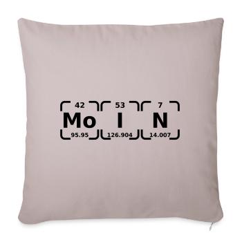 Moin Periodensystem - Sofakissenbezug 45 x 45 cm - helles Taupe - Vorne