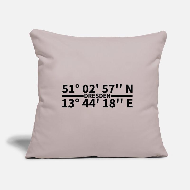 Dresden coordinates Sofa pillowcase 17,3'' x 17,3'' (45 x 45 cm)
