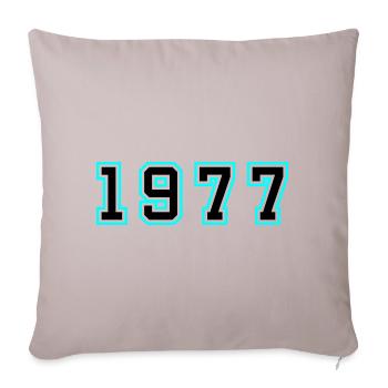 1977 Year Birthday - Sofa pillowcase 17,3'' x 17,3'' (45 x 45 cm) - light taupe - Front
