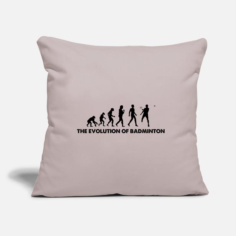 L’évolution du badminton Housse de coussin décorative 45 x 45 cm