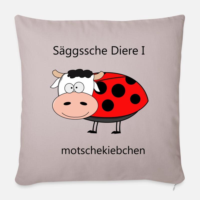 Saxon Animals - The Ladybug - Sofa pillowcase 17,3'' x 17,3'' (45 x 45 cm) - light taupe