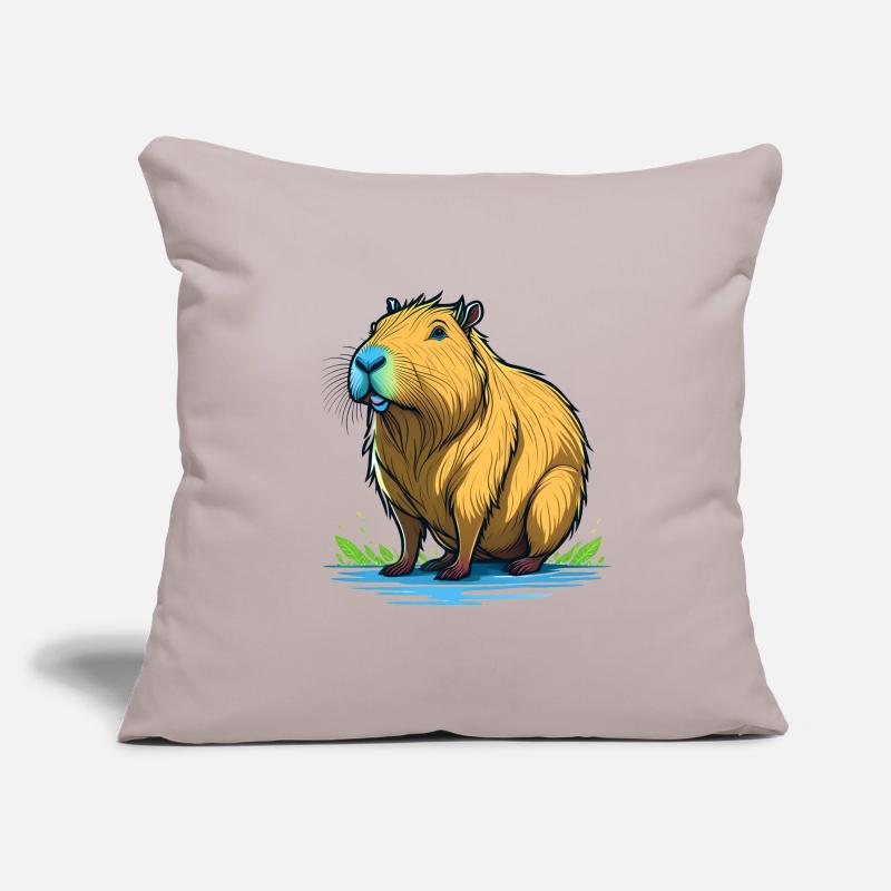 Capybara ou capybara Housse de coussin décorative 45 x 45 cm