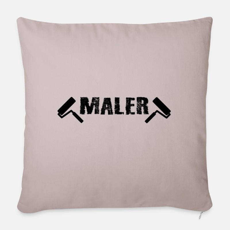 Maler - Sofakissenbezug 45 x 45 cm - helles Taupe