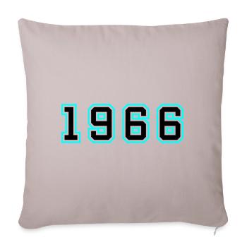 1966 Year Birthday - Sofa pillowcase 17,3'' x 17,3'' (45 x 45 cm) - light taupe - Front
