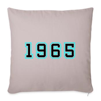 1965 Year Birthday - Sofa pillowcase 17,3'' x 17,3'' (45 x 45 cm) - light taupe - Front