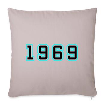 1969 Year Birthday - Sofa pillowcase 17,3'' x 17,3'' (45 x 45 cm) - light taupe - Front
