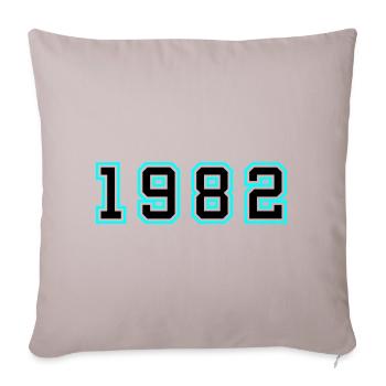 1982 Year Birthday - Sofa pillowcase 17,3'' x 17,3'' (45 x 45 cm) - light taupe - Front