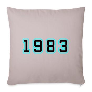 1983 Year Birthday - Sofa pillowcase 17,3'' x 17,3'' (45 x 45 cm) - light taupe - Front