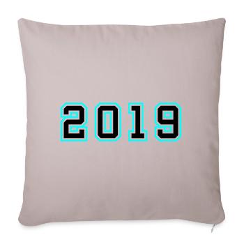 2019 Year Birthday - Sofa pillowcase 17,3'' x 17,3'' (45 x 45 cm) - light taupe - Front