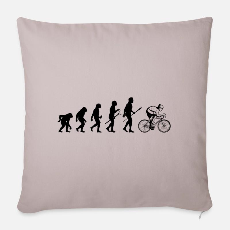 fahrrad evolution - Sofakissenbezug 45 x 45 cm - helles Taupe
