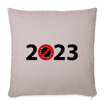 Virus Anti Corona 2023 - Housse de coussin décorative 45 x 45 cm - taupe clair - Devant