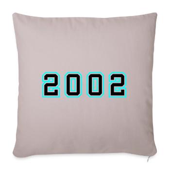2002 Année Anniversaire - Housse de coussin décorative 45 x 45 cm - taupe clair - Devant
