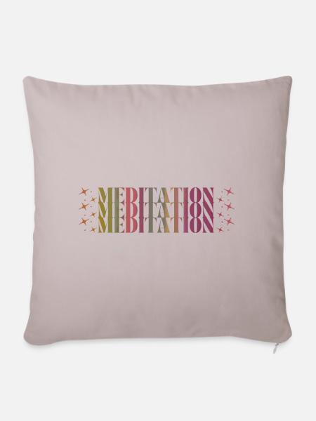 Triple Meditation magic - Sofakissenbezug 45 x 45 cm - helles Taupe