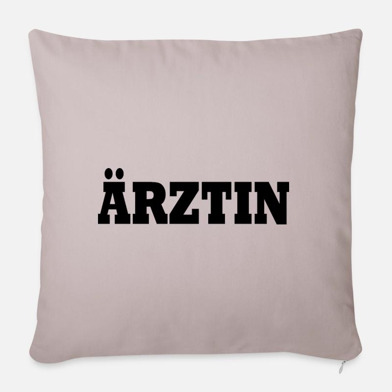 Ärztin - Sofakissenbezug 45 x 45 cm - helles Taupe