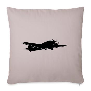 Aunt Ju 52 Dessau pilot historic gift - Sofa pillowcase 17,3'' x 17,3'' (45 x 45 cm) - light taupe - Front