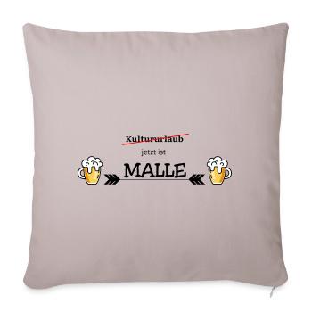 Jetzt ist Malle - Sofakissenbezug 45 x 45 cm - helles Taupe - Vorne