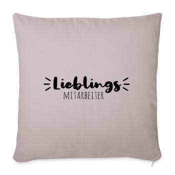Lieblingsmitarbeiter - Sofakissenbezug 45 x 45 cm - helles Taupe - Vorne