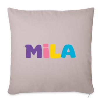 Nom - Mila - Housse de coussin décorative 45 x 45 cm - taupe clair - Devant