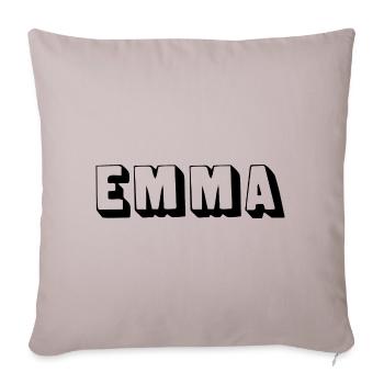 Name - Emma - Sofa pillowcase 17,3'' x 17,3'' (45 x 45 cm) - light taupe - Front
