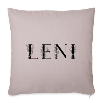 Name - Leni - Sofakissenbezug 45 x 45 cm - helles Taupe - Vorne