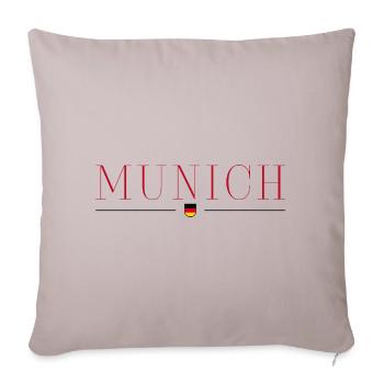 Munich, Allemagne Style Design T-Shirt - Housse de coussin décorative 45 x 45 cm - taupe clair - Devant