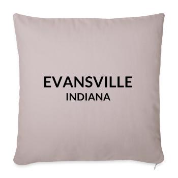 Evansville, Indiana, USA - Sofa pillowcase 17,3'' x 17,3'' (45 x 45 cm) - light taupe - Front