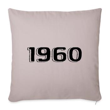 Millésime 1960's Né Anniversaire Rétro Années 1960 - Housse de coussin décorative 45 x 45 cm - taupe clair - Devant