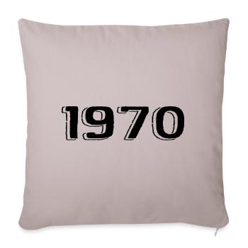 Vintage, années 1970, Naissance, Anniversaire, Rétro, Années 1970 - Housse de coussin décorative 45 x 45 cm - taupe clair - Devant