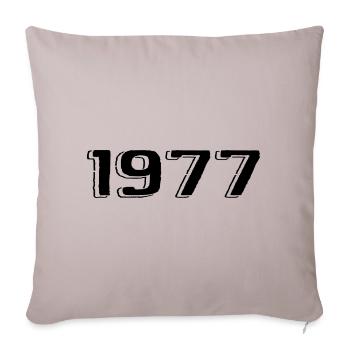 Vintage 1977 Naissance Anniversaire Rétro 1977 - Housse de coussin décorative 45 x 45 cm - taupe clair - Devant