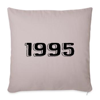 Millésime 1995 Naissance Anniversaire Rétro 1995 - Housse de coussin décorative 45 x 45 cm - taupe clair - Devant