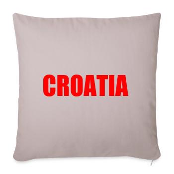 Croatia - Sofa pillowcase 17,3'' x 17,3'' (45 x 45 cm) - light taupe - Front