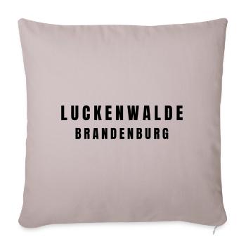 Luckenwalde Brandebourg - Housse de coussin décorative 45 x 45 cm - taupe clair - Devant