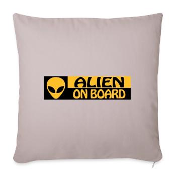 ALIEN ON BOARD - Sofa pillowcase 17,3'' x 17,3'' (45 x 45 cm) - light taupe - Front